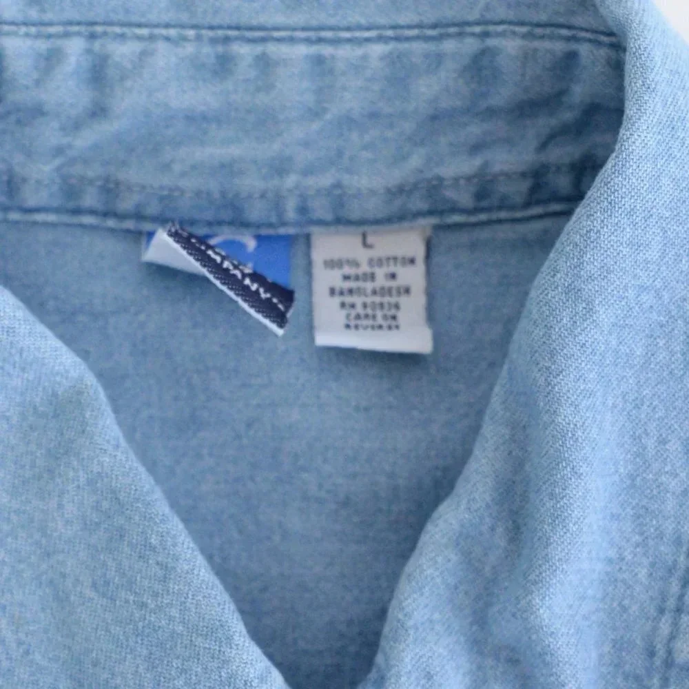 Vintage C  Port and Company 100% Cotton Grand Canyon Dancing Man Button Down - Picture 6 of 13